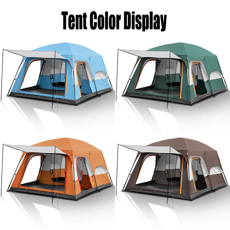 Cheap Goat Tents Large Camping Tent Two Story Outdoor 2 Living Rooms And 1 Hall High Quality Outdoor Family Camping Tent Large Space Tent For5 12   